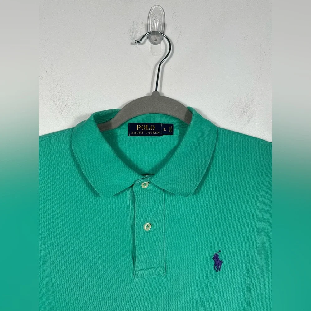 Polo‎ Ralph Lauren Polo Shirt Men’s Large Green Short Sleeve Classic Fit Logo